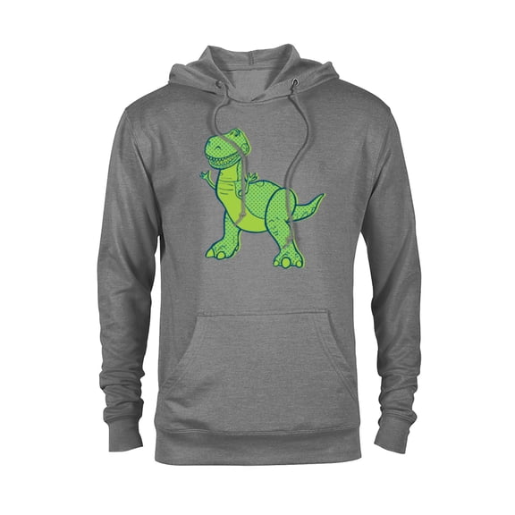 Disney Pixar Toy Story 4 Rex Halftone T-Shirt - Pullover Hoodie for Adults - Customized-Graphite Heather