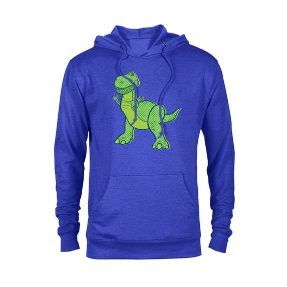 Disney Pixar Toy Story 4 Rex Halftone T-Shirt - Pullover Hoodie for Adults - Customized-Royal Heather