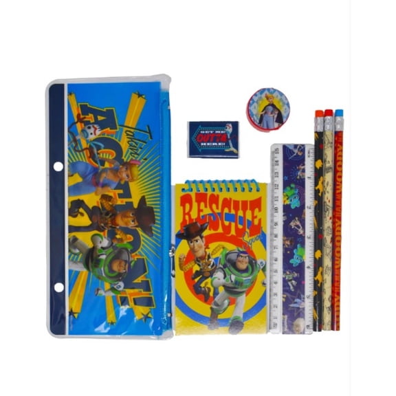 Disney Pixar Toy Story 4 Stationery Bundle 10-Piece Office & Writing Supply Set with Pouch, Notebook, Pencils & More