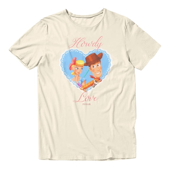 Disney Pixar Toy Story 4 Valentine's Howdy Love Men's T Shirt (Beige, S-XXXL)