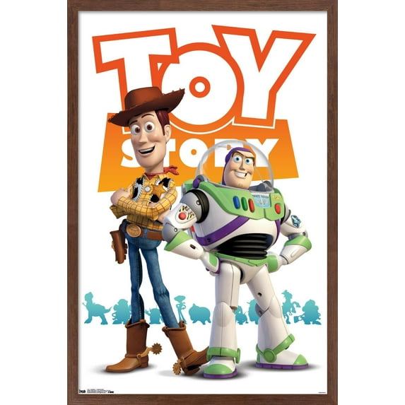 Disney Pixar Toy Story 4 - Woody And Buzz Wall Poster, 22.375" x 34", Framed