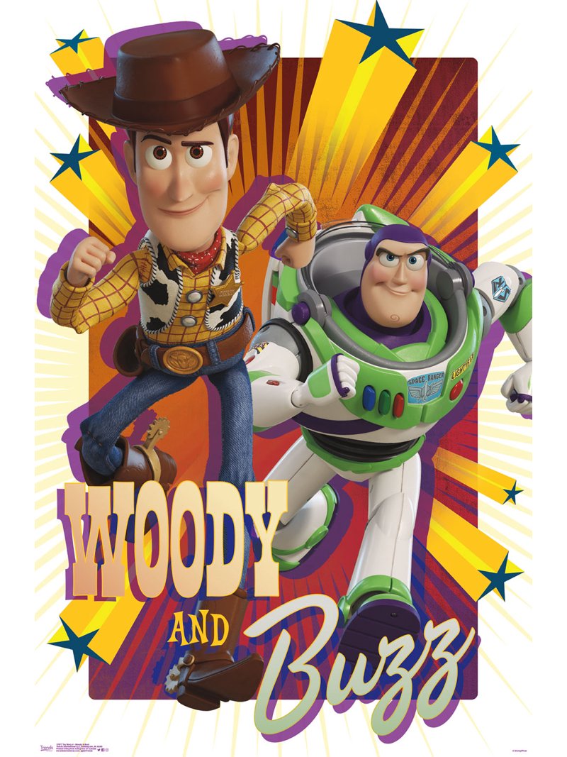 Disney Pixar Toy Story 4 - Woody And Buzz Wall Poster, 22.375