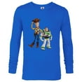 thumbnail image 1 of Disney Pixar Toy Story 4 Woody and Buzz Lightyear T-Shirt - Long Sleeve T-Shirt for Men - Customized-Royal, 1 of 5