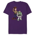 thumbnail image 1 of Disney Pixar Toy Story 4 Woody and Buzz Lightyear T-Shirt- Short Sleeve Blended T-Shirt for Adults - Customized-Berry Snow Heather, 1 of 5
