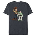 thumbnail image 1 of Disney Pixar Toy Story 4 Woody and Buzz Lightyear T-Shirt- Short Sleeve Blended T-Shirt for Adults - Customized-Denim Snow Heather, 1 of 5