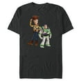 thumbnail image 1 of Disney Pixar Toy Story 4 Woody and Buzz Lightyear T-Shirt- Short Sleeve Blended T-Shirt for Adults - Customized-Graphite Snow Heather, 1 of 5
