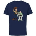 thumbnail image 1 of Disney Pixar Toy Story 4 Woody and Buzz Lightyear T-Shirt - Short Sleeve Cotton T-Shirt for Adults - Customized-Athletic Navy, 1 of 5