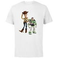 thumbnail image 1 of Disney Pixar Toy Story 4 Woody and Buzz Lightyear T-Shirt - Short Sleeve Cotton T-Shirt for Adults - Customized-White, 1 of 5