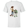thumbnail image 1 of Disney Pixar Toy Story 4 Woody and Buzz Lightyear T-Shirt - Short Sleeve T-Shirt for Kids - Customized-White, 1 of 5