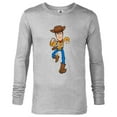thumbnail image 1 of Disney Pixar Toy Story 4 Woody on the Run T-Shirt - Long Sleeve T-Shirt for Men - Customized-Athletic Heather, 1 of 5