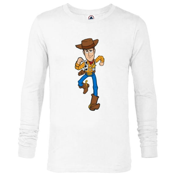 Disney Pixar Toy Story 4 Woody on the Run T-Shirt - Long Sleeve T-Shirt for Men - Customized-White