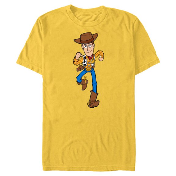 Disney Pixar Toy Story 4 Woody on the Run T-Shirt- Short Sleeve Blended T-Shirt for Adults - Customized-Putty Snow Heather