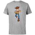 thumbnail image 1 of Disney Pixar Toy Story 4 Woody on the Run T-Shirt - Short Sleeve Cotton T-Shirt for Adults - Customized-Athletic Heather, 1 of 5