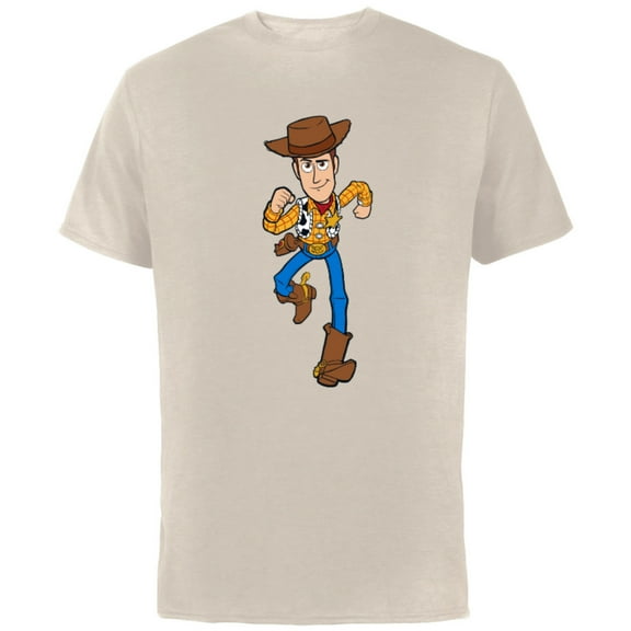 Disney Pixar Toy Story 4 Woody on the Run T-Shirt - Short Sleeve Cotton T-Shirt for Adults - Customized-Putty