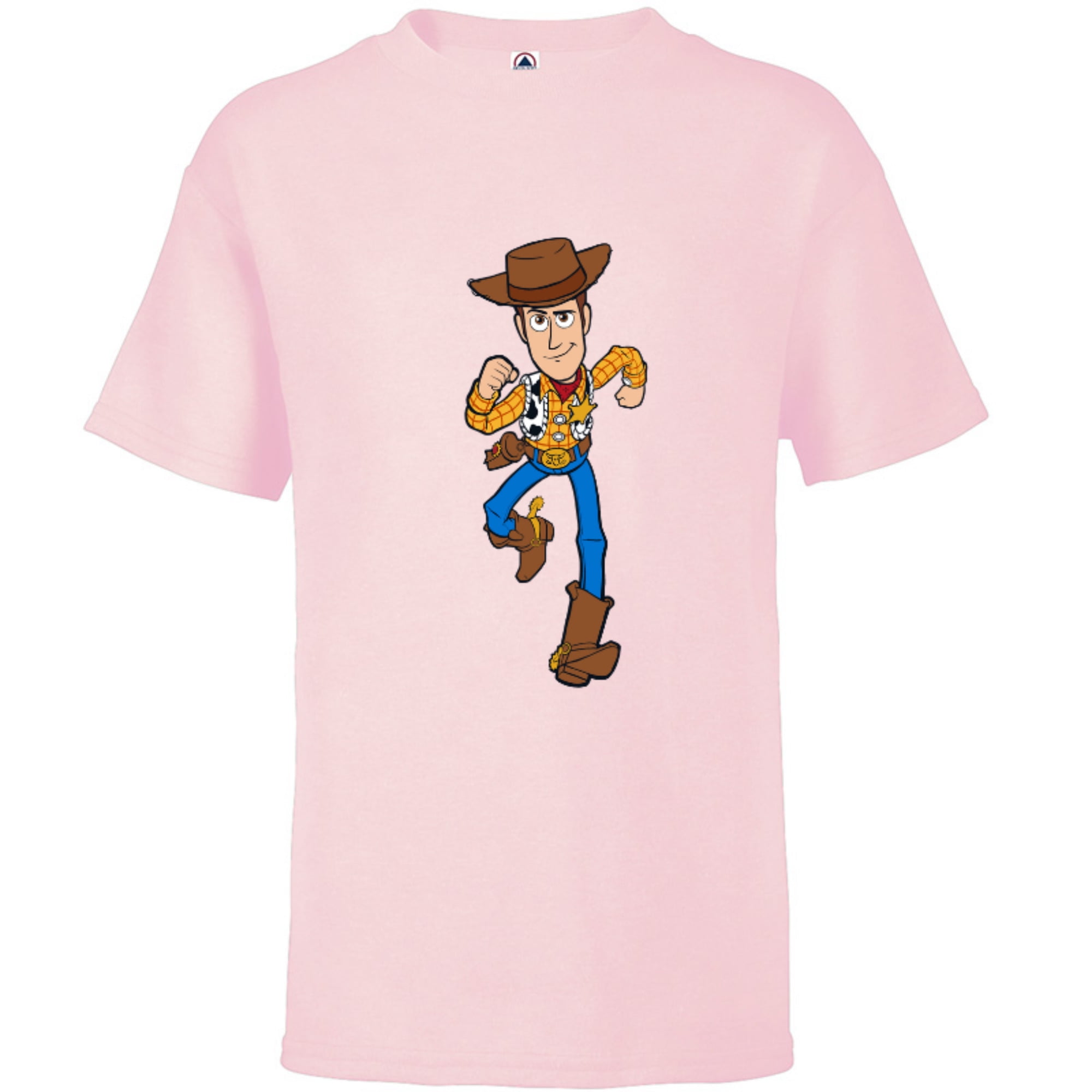 Disney Pixar Toy Story 4 Woody on the Run T-Shirt - Short Sleeve T-Shirt  for Kids - Customized-White 