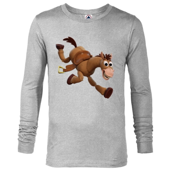 Disney Pixar Toy Story 4 Woody's Horse Bullseye T-Shirt - Long Sleeve T-Shirt for Men - Customized-Athletic Heather
