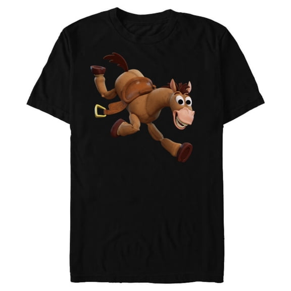 Disney Pixar Toy Story 4 Woody's Horse Bullseye T-Shirt- Short Sleeve Blended T-Shirt for Adults - Customized-Black
