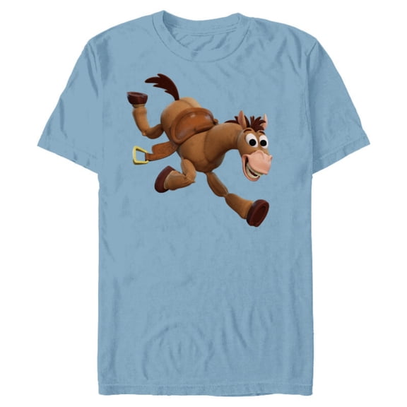 Disney Pixar Toy Story 4 Woody's Horse Bullseye T-Shirt- Short Sleeve Blended T-Shirt for Adults - Customized-Ocean Blue