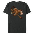 thumbnail image 1 of Disney Pixar Toy Story 4 Woody's Horse Bullseye T-Shirt- Short Sleeve Blended T-Shirt for Adults - Customized-Dark Heather, 1 of 5