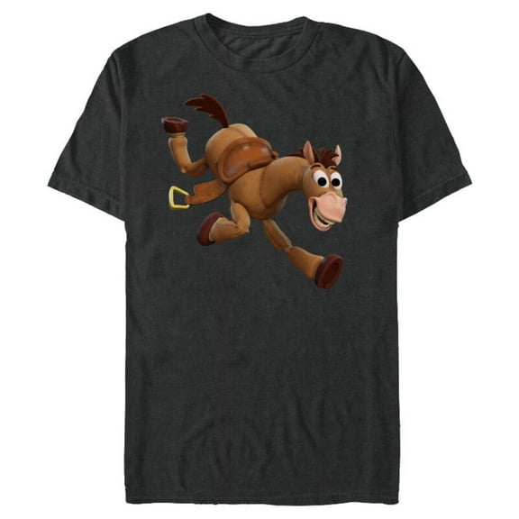 Disney Pixar Toy Story 4 Woody's Horse Bullseye T-Shirt- Short Sleeve Blended T-Shirt for Adults - Customized-Dark Heather