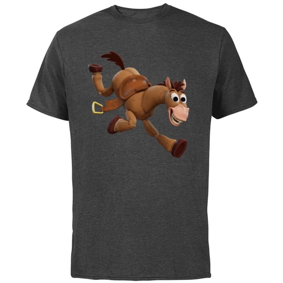 Disney Pixar Toy Story 4 Woody's Horse Bullseye T-Shirt - Short Sleeve Cotton T-Shirt for Adults - Customized-Charcoal