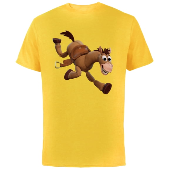 Disney Pixar Toy Story 4 Woody's Horse Bullseye T-Shirt - Short Sleeve Cotton T-Shirt for Adults - Customized-Yellow