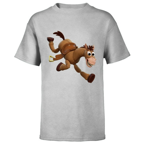 Disney Pixar Toy Story 4 Woody's Horse Bullseye T-Shirt - Short Sleeve T-Shirt for Kids - Customized-Athletic Heather