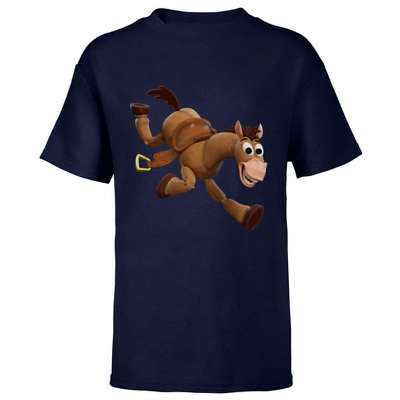 Disney Pixar Toy Story 4 Woody's Horse Bullseye T-Shirt - Short Sleeve T-Shirt for Kids - Customized-Navy