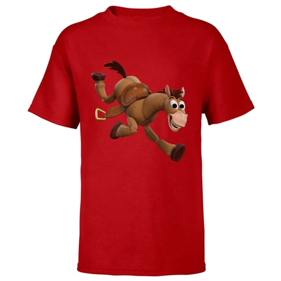 Disney Pixar Toy Story 4 Woody's Horse Bullseye T-Shirt - Short Sleeve T-Shirt for Kids - Customized-Red