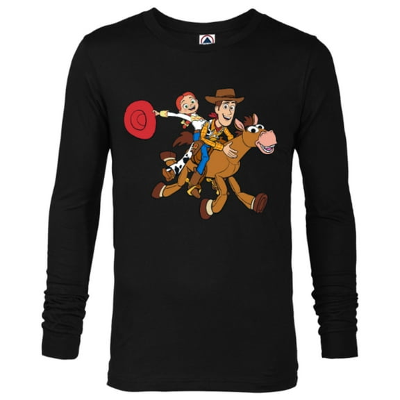 Disney Pixar Toy Story 4 Woody's Roundup Gang T-Shirt - Long Sleeve T-Shirt for Men - Customized-Black