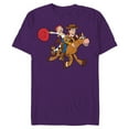 thumbnail image 1 of Disney Pixar Toy Story 4 Woody's Roundup Gang T-Shirt- Short Sleeve Blended T-Shirt for Adults - Customized-Purple, 1 of 5
