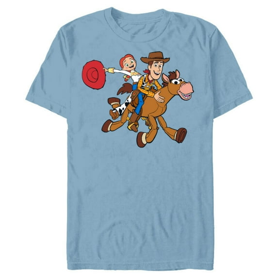 Disney Pixar Toy Story 4 Woody's Roundup Gang T-Shirt- Short Sleeve Blended T-Shirt for Adults - Customized-Ocean Blue