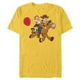 thumbnail image 1 of Disney Pixar Toy Story 4 Woody's Roundup Gang T-Shirt- Short Sleeve Blended T-Shirt for Adults - Customized-Yellow, 1 of 5