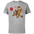 thumbnail image 1 of Disney Pixar Toy Story 4 Woody's Roundup Gang T-Shirt - Short Sleeve Cotton T-Shirt for Adults - Customized-Athletic Heather, 1 of 5