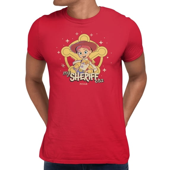 Disney Pixar Toy Story 5 My Sheriff Era Jessie Men's T Shirt (Red, S-XXXL)