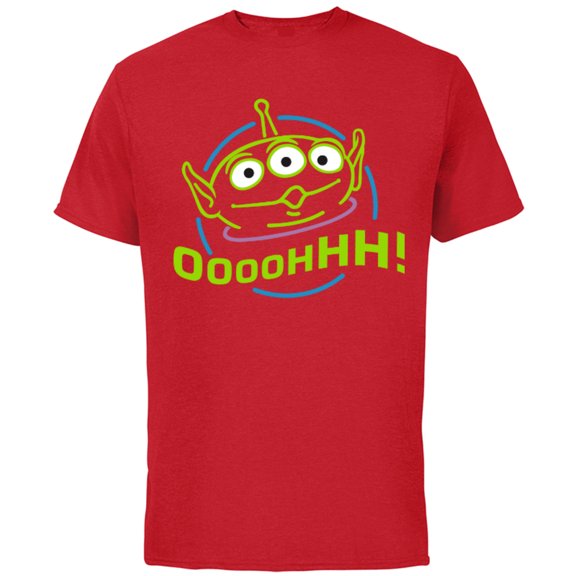 Disney Pixar Toy Story Alien T-Shirt - Short Sleeve Cotton T-Shirt for Adults - Customized-Red