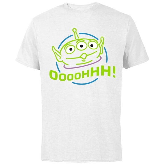 Disney Pixar Toy Story Alien T-Shirt - Short Sleeve Cotton T-Shirt for Adults - Customized-White