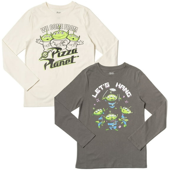 Disney Pixar Toy Story Alien Toddler Boys 2 Pack Long Sleeve T-Shirts Toddler to Big Kid
