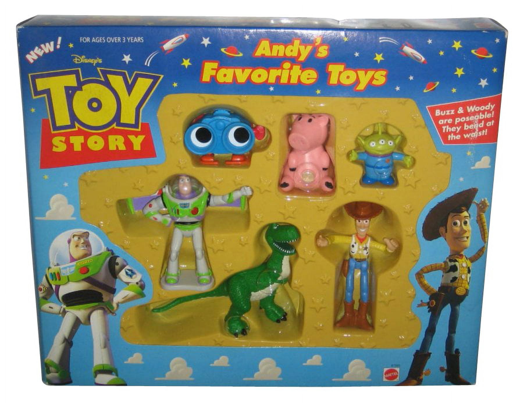 Disney Pixar Toy Story Andy's Favorite Toys Buzz Woody Mattel Figure