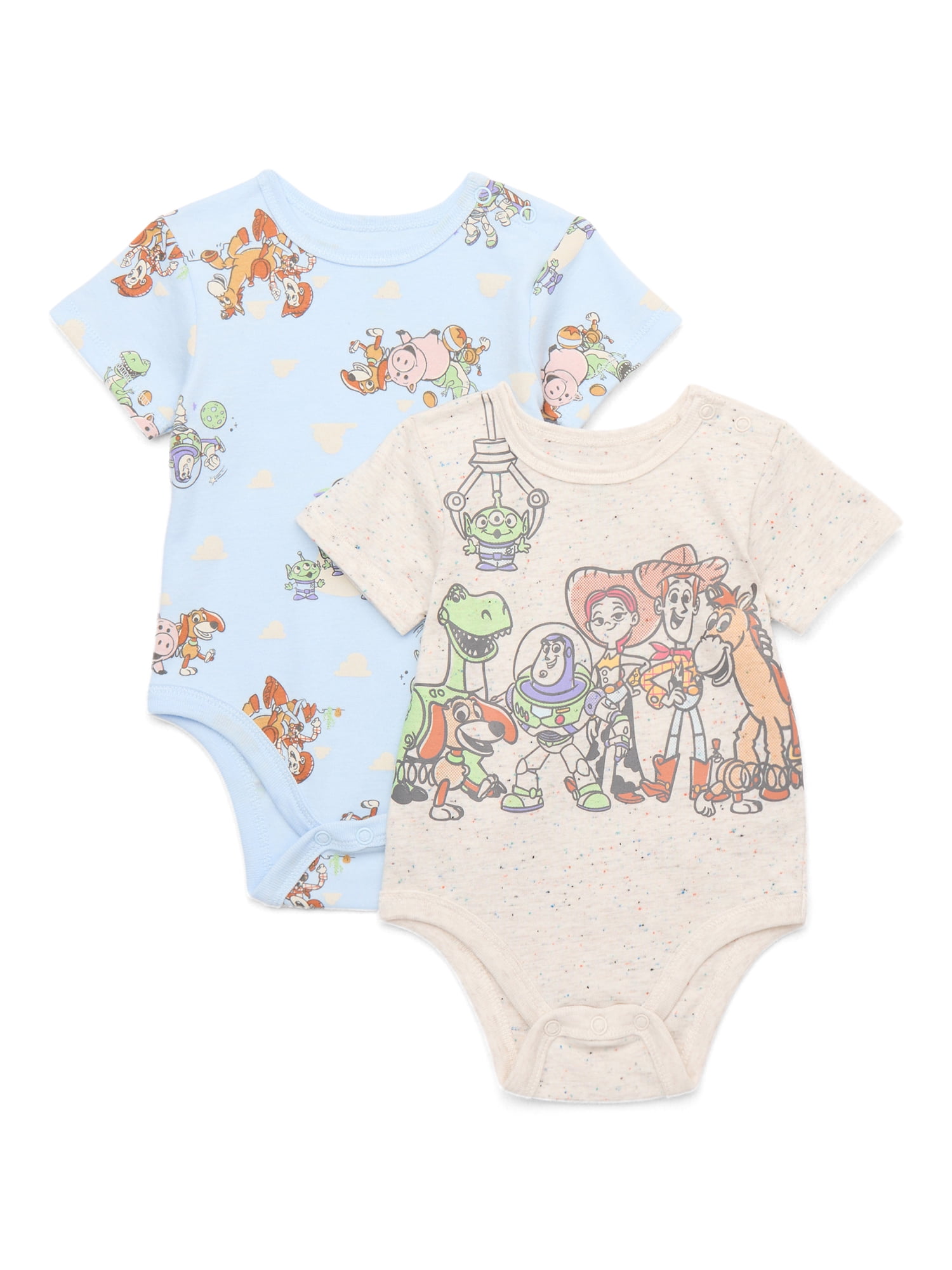 Disney Pixar Toy Story Baby Gender Neutral Bodysuits, 2-Pack
