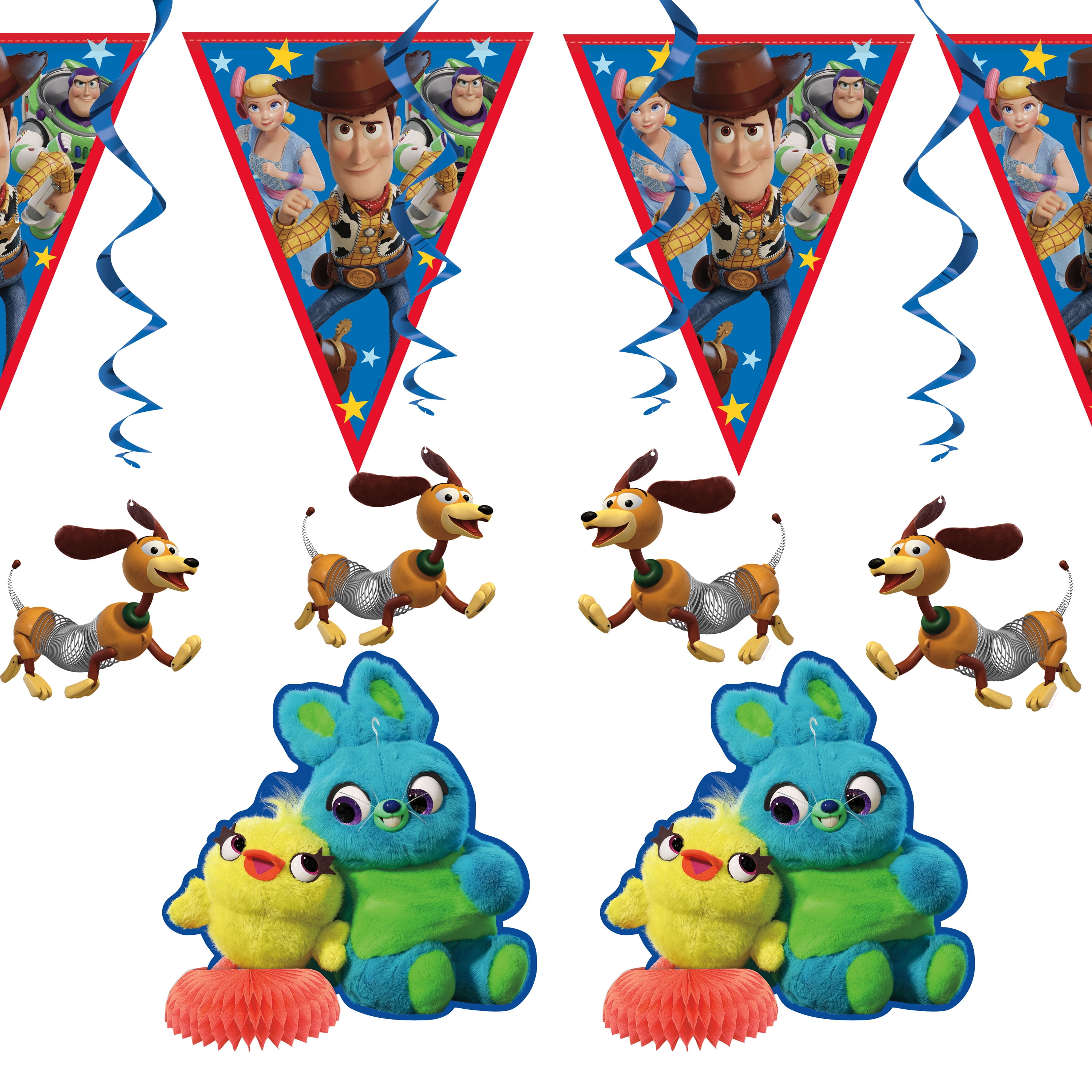Disney Toy Story Multicolor Birthday Party Decoration Kit, 7 Pieces