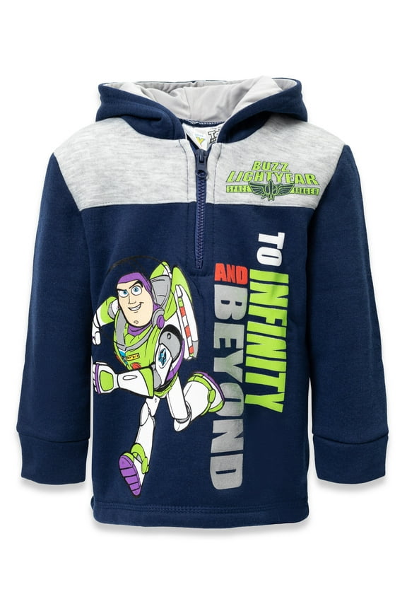 Disney Pixar Toy Story Buzz Lightyear Little Boys Half Zip Hoodie Infant to Big Kid