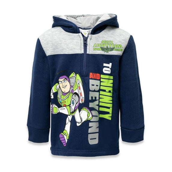 Disney Pixar Toy Story Buzz Lightyear Little Boys Half Zip Hoodie Infant to Big Kid