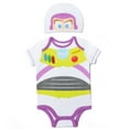 thumbnail image 1 of Disney Pixar Toy Story Buzz Lightyear Newborn Baby Boys Cosplay Bodysuit and Hat Set Newborn to Infant, 1 of 5