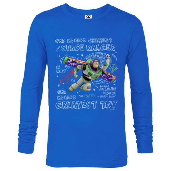 Disney Pixar Toy Story Buzz Lightyear The World’s Greatest - Long Sleeve T-Shirt for Men - Customized-Royal