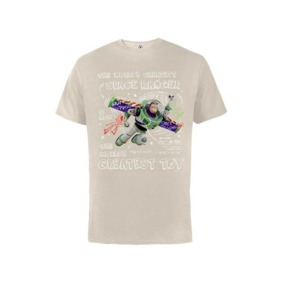 Disney Pixar Toy Story Buzz Lightyear The World’s Greatest - Short Sleeve Cotton T-Shirt for Adults - Customized-Putty