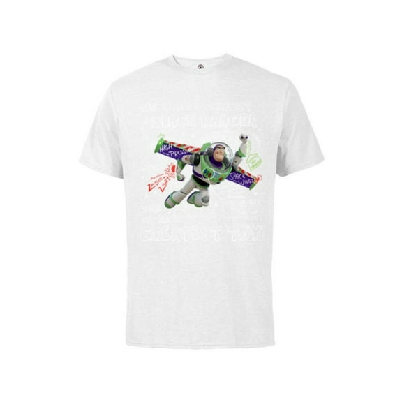 Disney Pixar Toy Story Buzz Lightyear The World’s Greatest - Short Sleeve Cotton T-Shirt for Adults - Customized-White