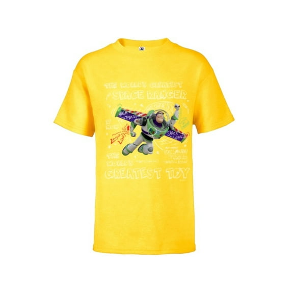 Disney Pixar Toy Story Buzz Lightyear The World’s Greatest - Short Sleeve T-Shirt for Kids - Customized-Sunflower