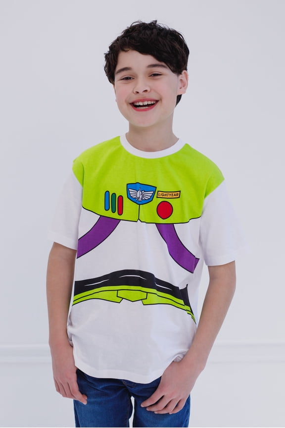 Toy Story Toddler Boys' Cosplay Short Sleeve T-Shirt Buzz Lightyear White