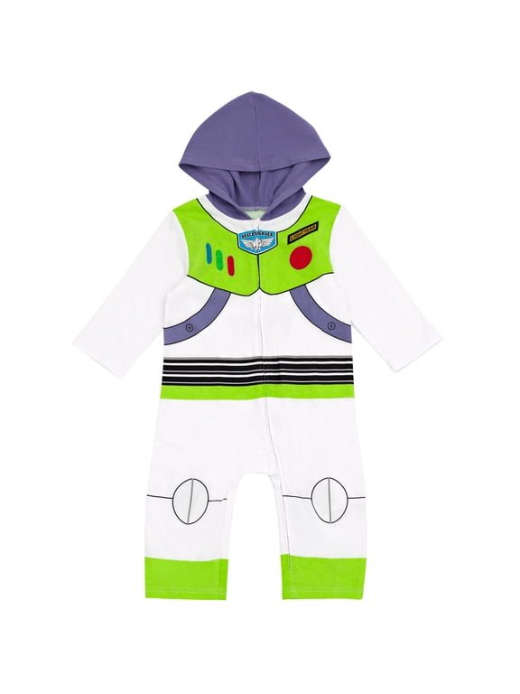 Pixar Toy Story Buzz Lightyear Toddler Boys Zip Up Cosplay Coverall Infant to Little Kid